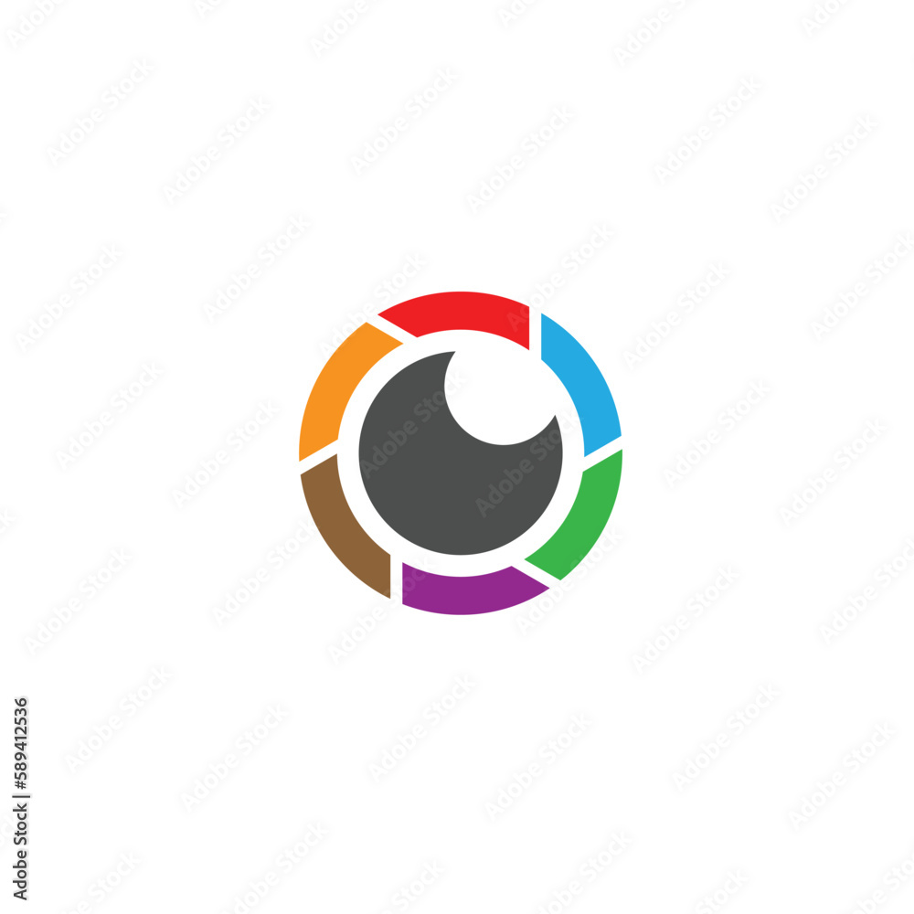 Eye vector logo design template. Modern minimal flat design style. Vector illustration. Eye vector logo design template. Modern minimal flat design style. Vector illustration.