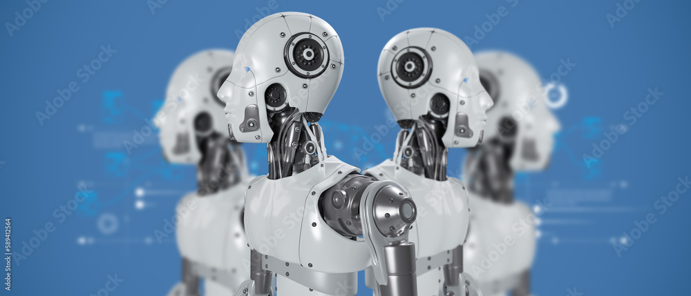 Concept of Artificial intelligence, AI robot, industry 4.0, manufacturing, machine, futuristic technology transformation, science, robotic and machine learning technology development Concept of Artificial intelligence, AI robot, industry 4.0, manufacturing, machine, futuristic technology transformation, science, robotic and machine learning technology development