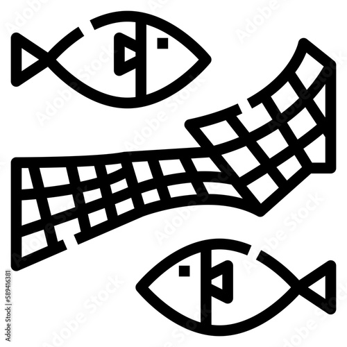 Fish line icon