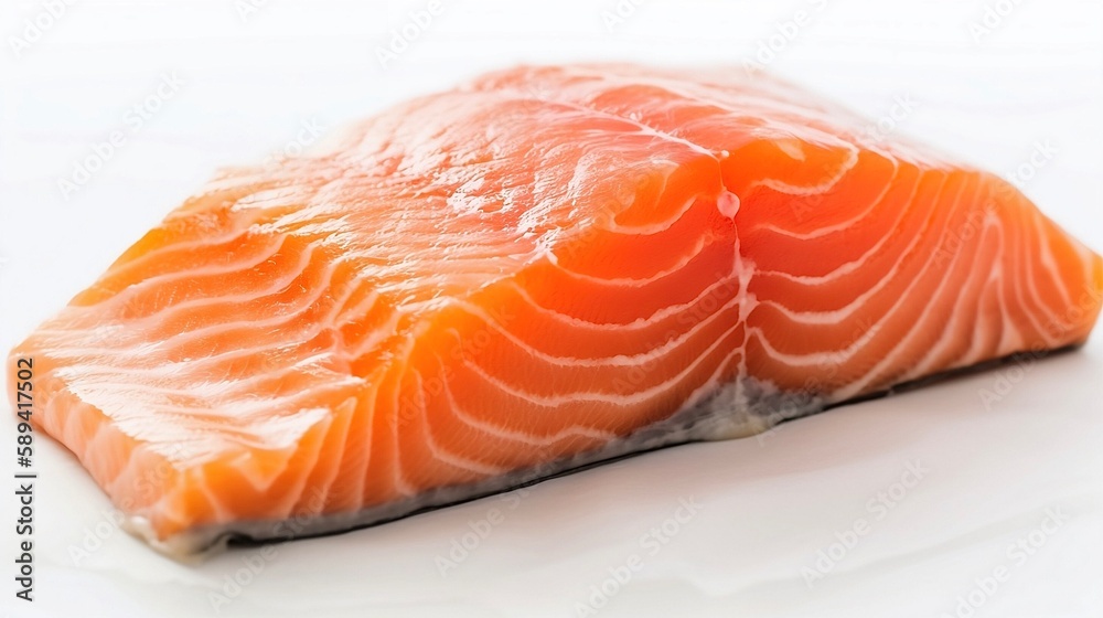 fresh salmon on a plate