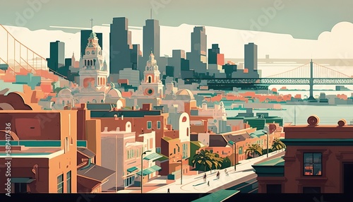 San Diego cityscape (ai generate)