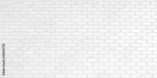 Abstract old white brick wall textured background. 