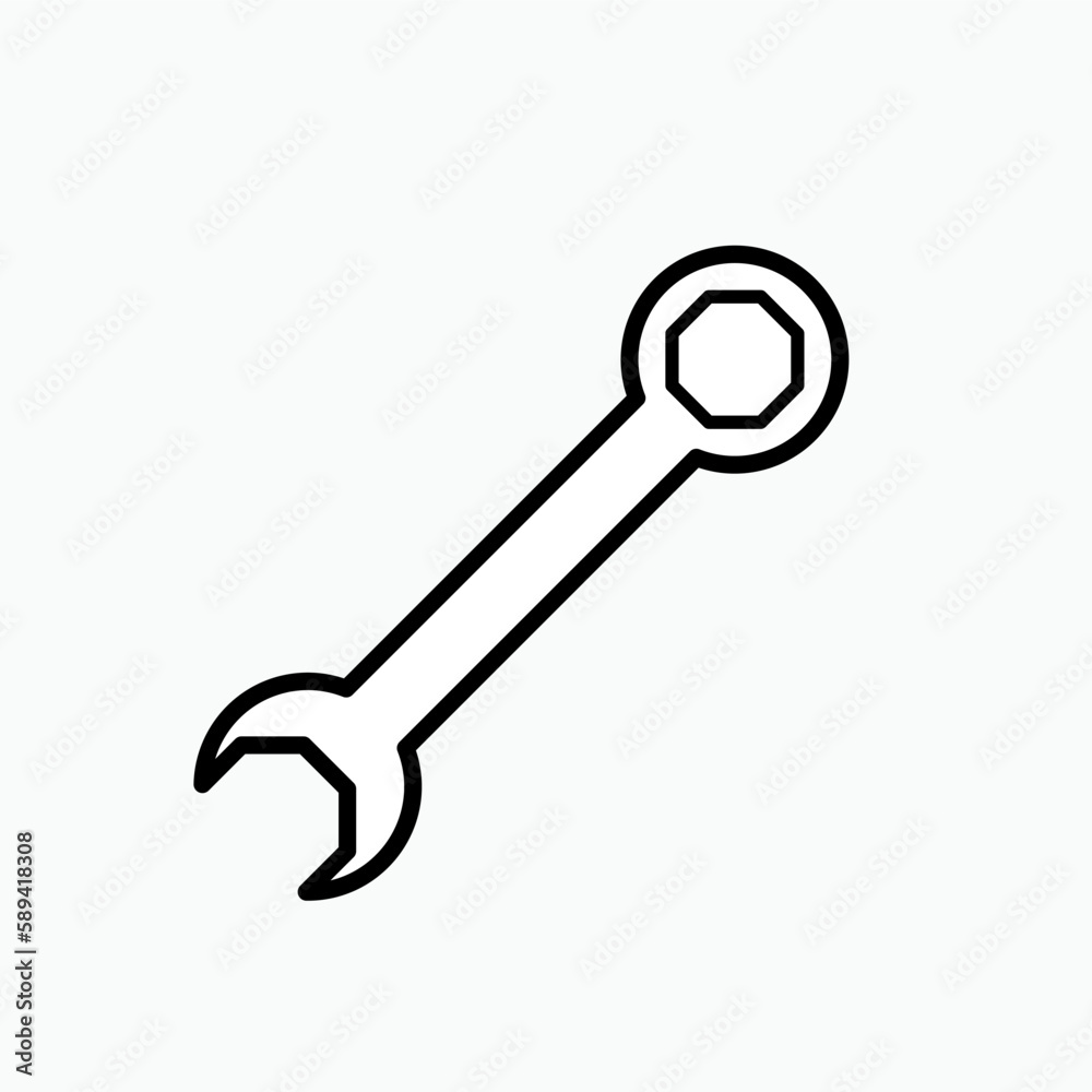 Wrench Icon. Repair Sign and Setting Symbol for Design, Presentation, Website or Apps Elements – Vector. Wrench Icon. Repair Sign and Setting Symbol for Design, Presentation, Website or Apps Elements – Vector.