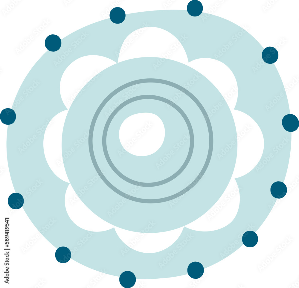 Abstract Round Flower Head