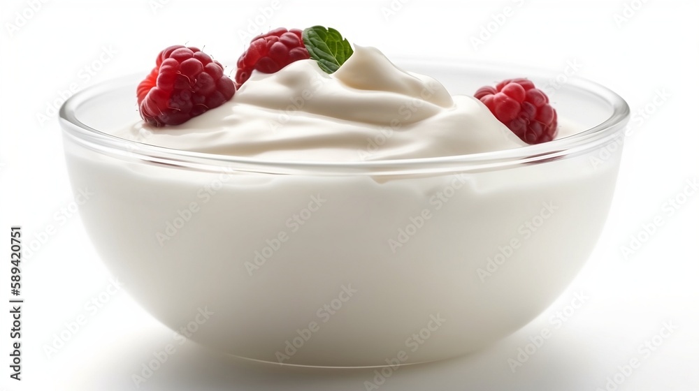 yogurt with raspberry yogurt with raspberry