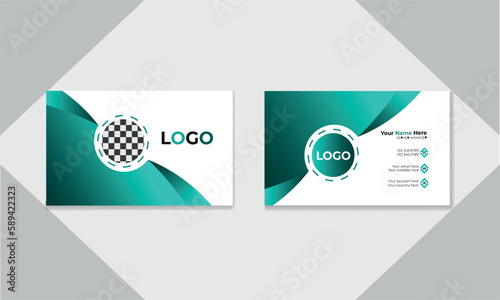 Vector business card template. Visiting card for business and personal use. Vector illustration design.