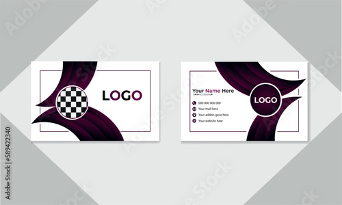  Elegant maroon and white business card vector background. creative clean bold business card design template. Vector illustration
