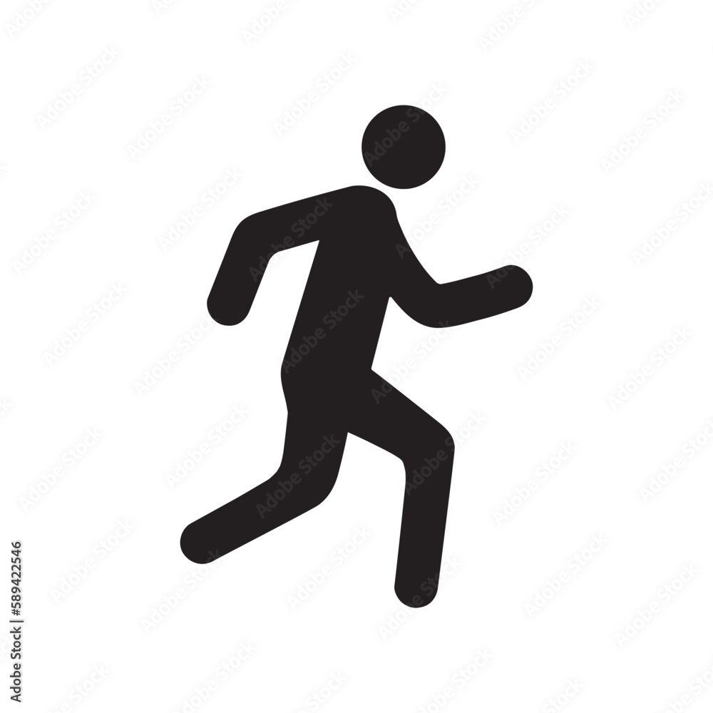 Man running icon isolated vector illustration.