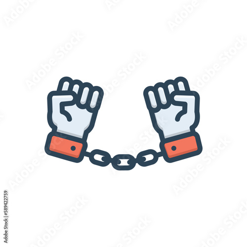 Color illustration icon for bind 