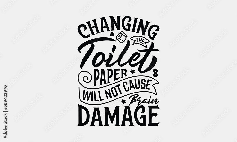 Primitives By Kathy Toilet Paper & Wash Worries Gift Set - Funny Bathroom Sign With Towel