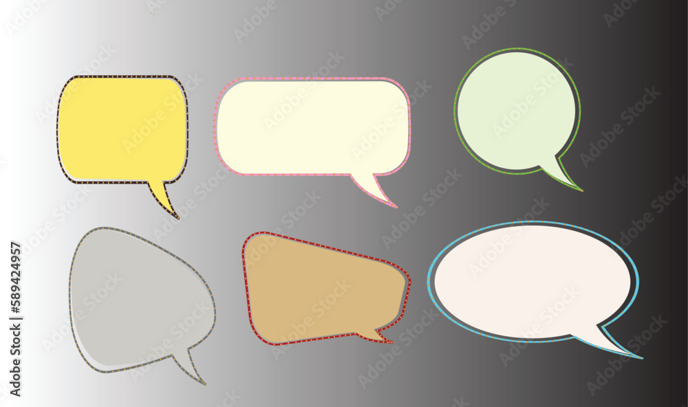 Set of colorful speech bubbles Set of colorful speech bubbles