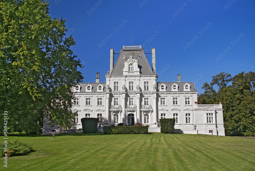 Fototapeta premium Neo-renaissance Palace in Zakrzewo, Greater Poland Voivodeship, Poland.