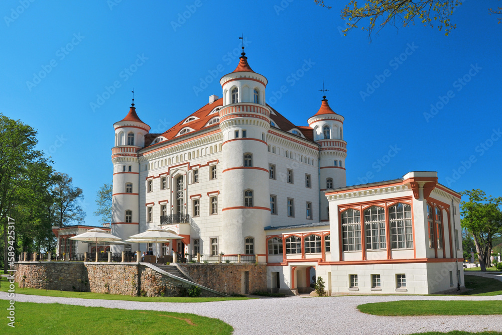 Fototapeta premium Palace in Wojanow, village in Lower Silesia Voivodeship, Poland.
