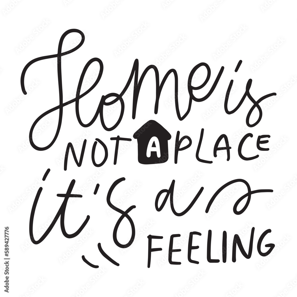 Hand lettering illustration for home posters Hand lettering illustration for home posters