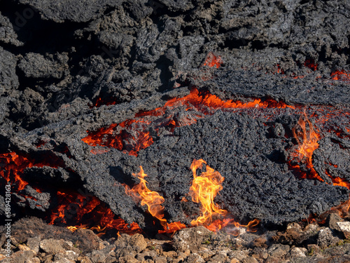 Volcano eruption in Mt. Fagradalsfjall August 2022 