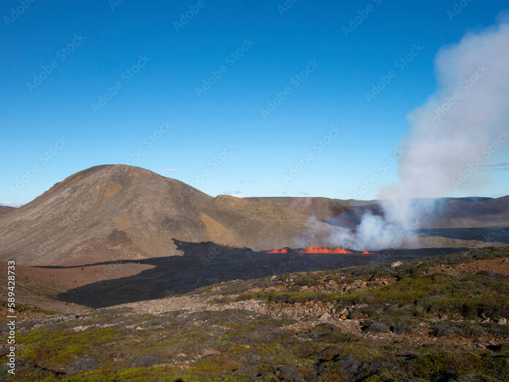 Volcano eruption  in Mt. Fagradalsfjall August 2022
