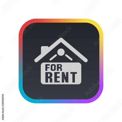 Home for Rent Sign - Pictogram  icon  
