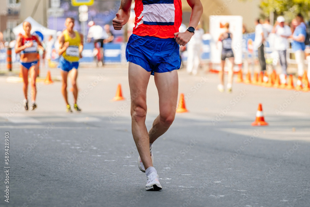 male racewalker walking distance in athletics competition, summer athletics championships
