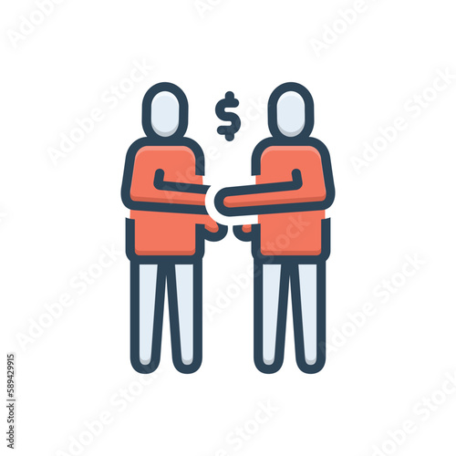 Color illustration icon for associate 