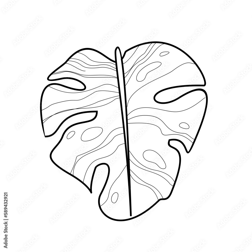 Naklejka premium Boho Leaf