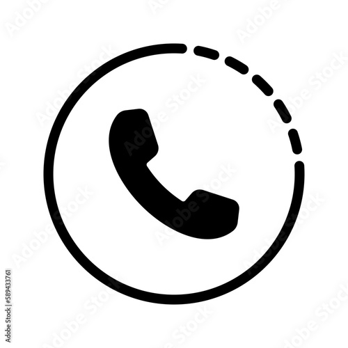 Telephone icon. sign for mobile concept and web design. vector illustration