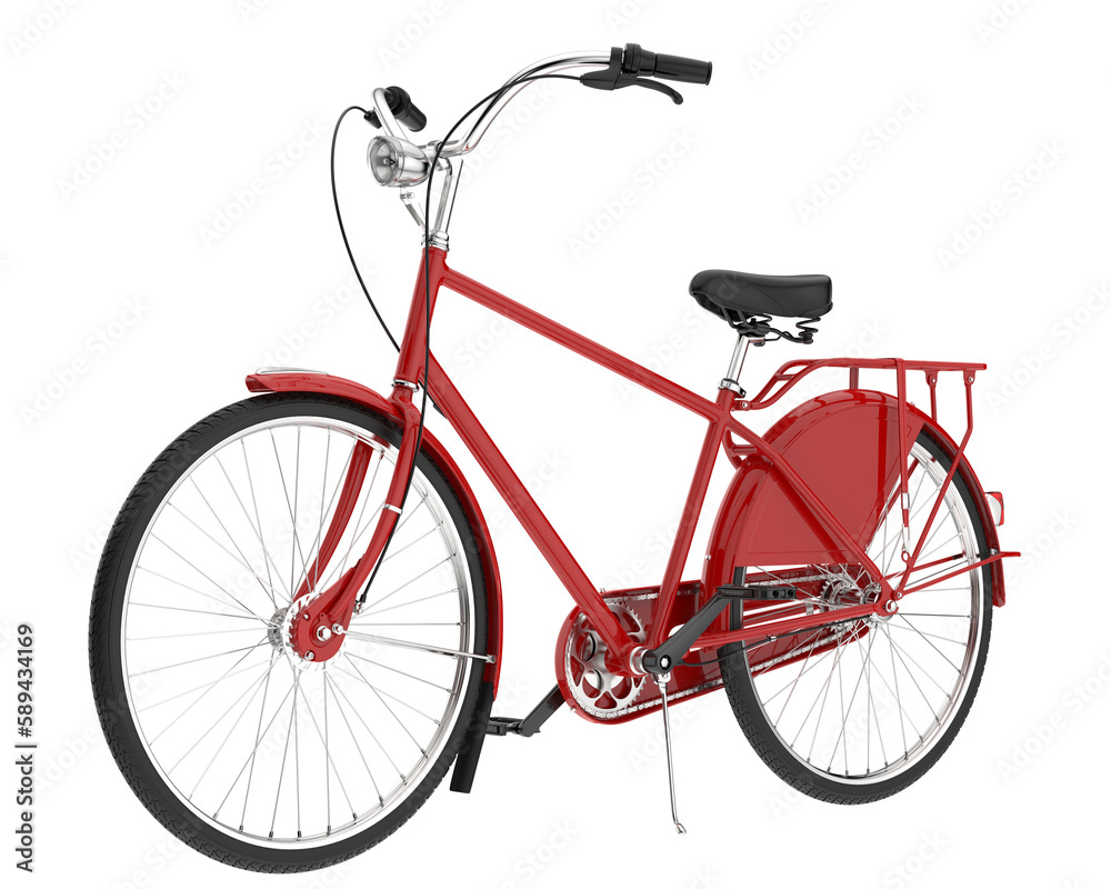 Classic Bike isolated on transparent background. 3d rendering - illustration Classic Bike isolated on transparent background. 3d rendering - illustration