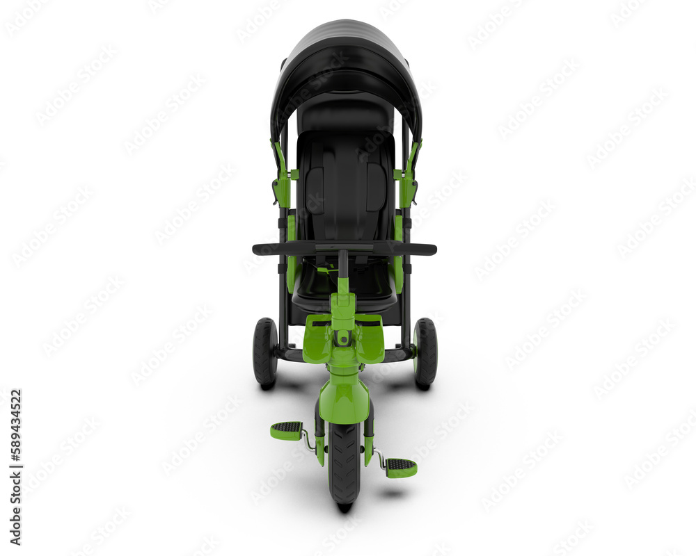 Baby Stroller isolated on transparent background. 3d rendering - illustration Baby Stroller isolated on transparent background. 3d rendering - illustration