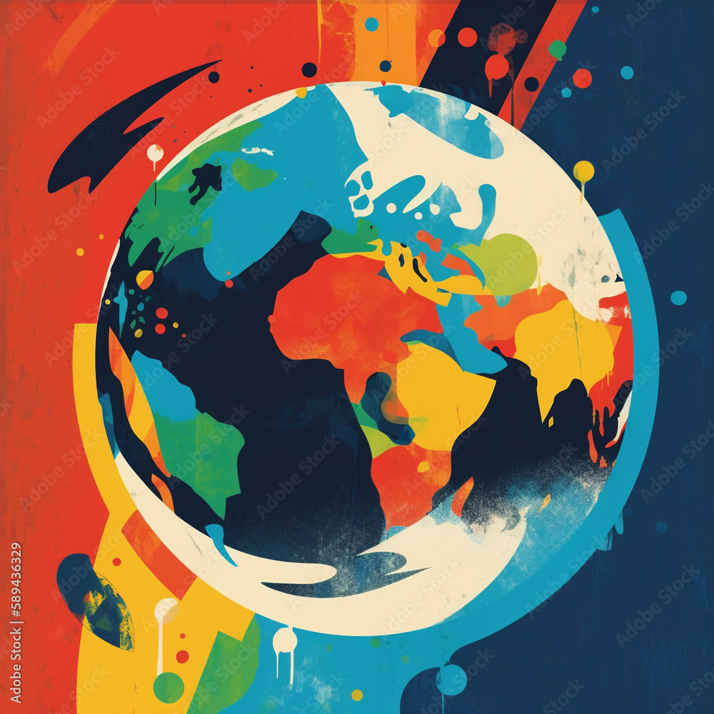 Naklejka premium EARTH COLLAGE