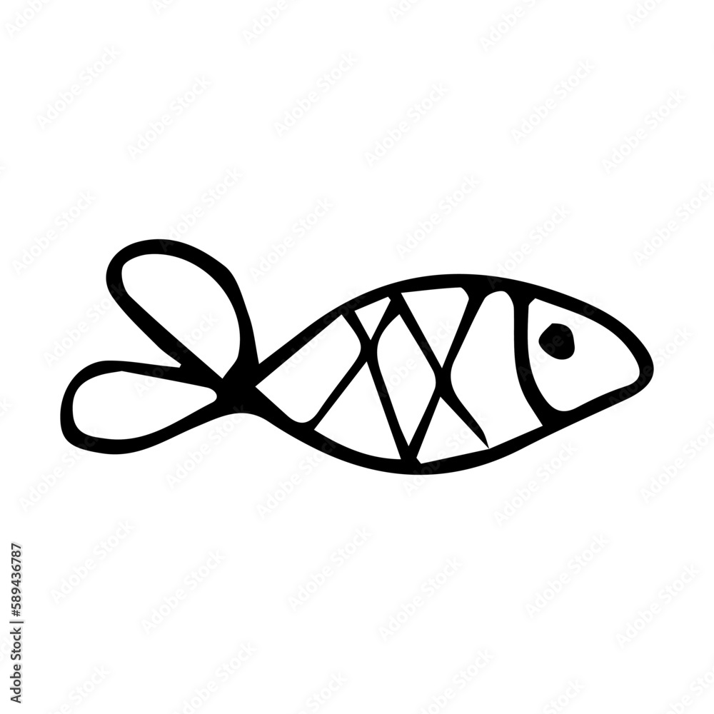Fish. Hand drawn vector illustration. Doodle style Fish. Hand drawn vector illustration. Doodle style