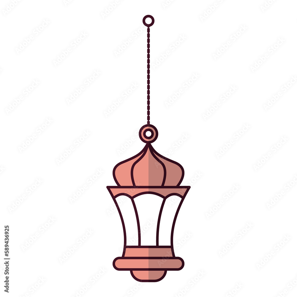 a red hanging lamp with cable flat design style illustration for ramadan and eid celebration decoration element a red hanging lamp with cable flat design style illustration for ramadan and eid celebration decoration element