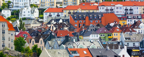 Norway, Bergen, Hordaland houses city banner
