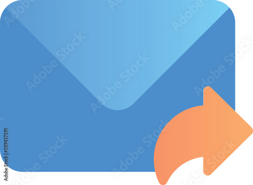 The Forward Message icon is a symbol used to represent the action of forwarding or sharing a message to another person or group