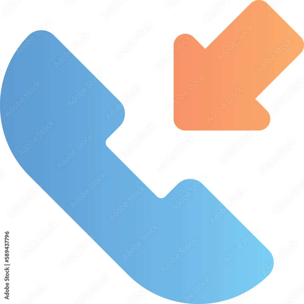 The incoming call icon represents the act of receiving a call on a mobile phone or other telecommunication device. It is commonly used as a symbol for answering a call The incoming call icon represents the act of receiving a call on a mobile phone or other telecommunication device. It is commonly used as a symbol for answering a call