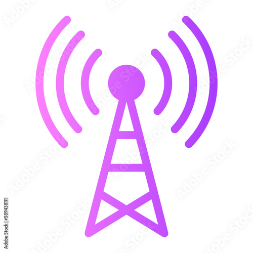 signal tower gradient icon photo