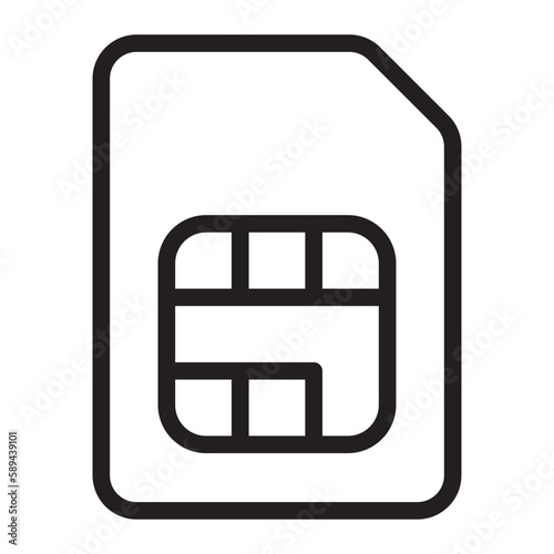 sim card line icon