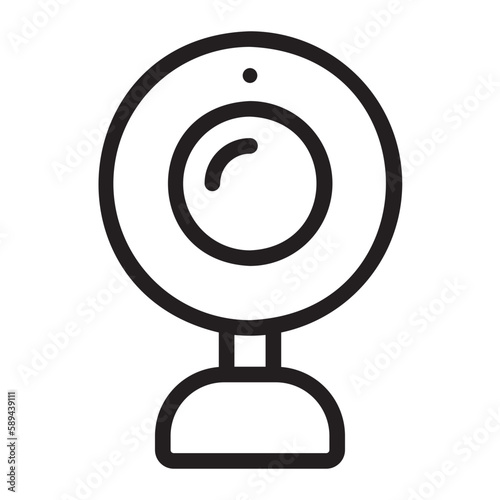 webcam line icon