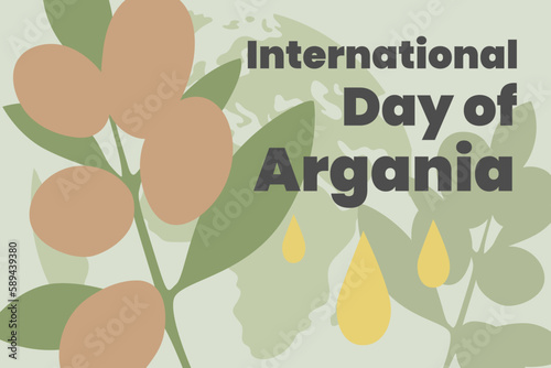 Illustration vector graphic of international day of argania