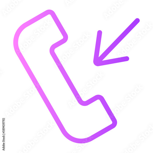 incoming call gradient icon