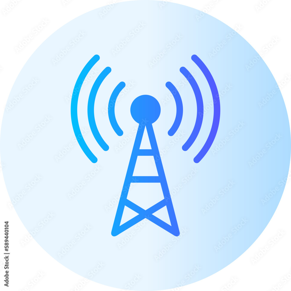 signal tower gradient icon signal tower gradient icon