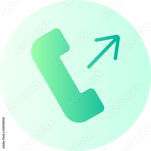 outgoing call gradient icon