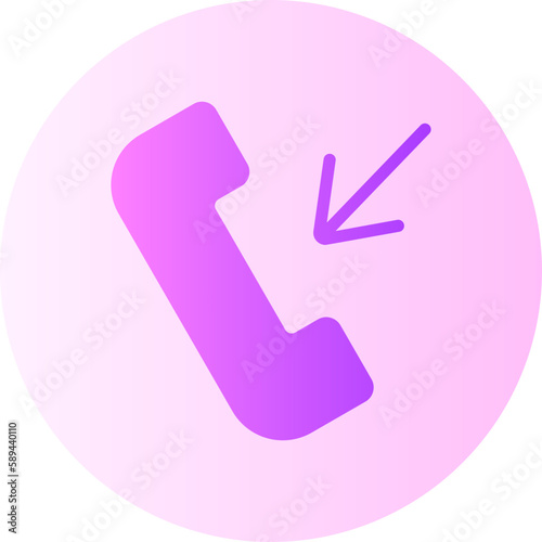 incoming call gradient icon