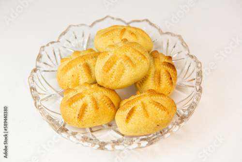 Traditional eid maamoul or mamoul cookies with dates, nuts, and jam, Arabic sweets for Aid al-Fitr and easter, High quality photo photo