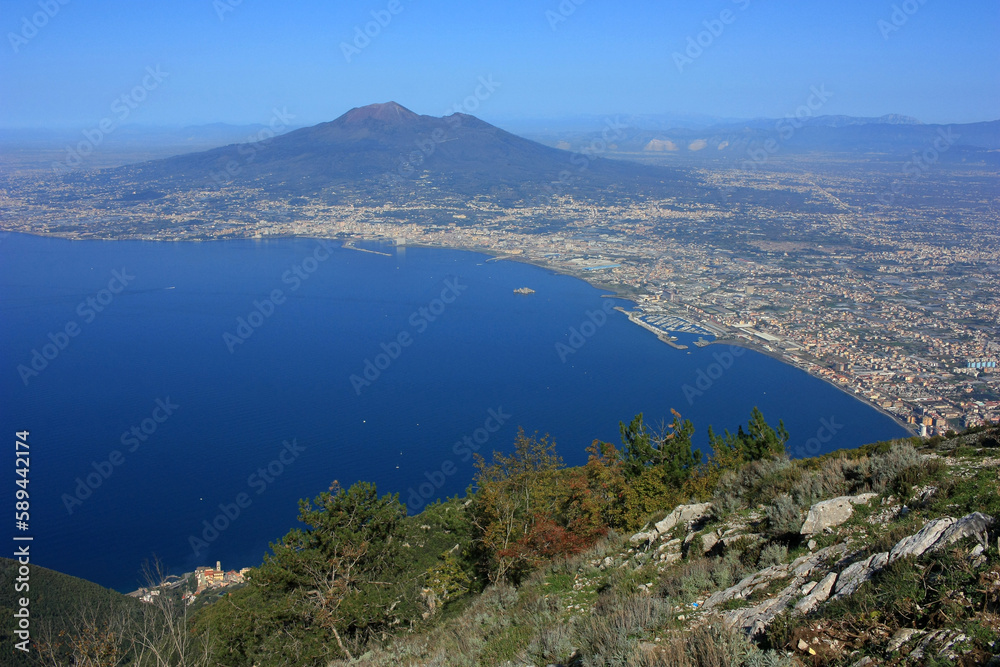 Panorama of the Mediterranean blue sea
