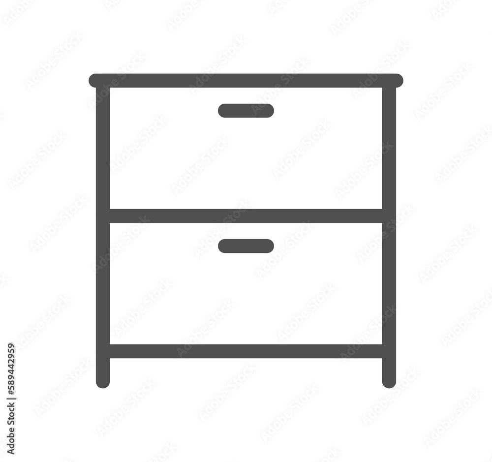 Furniture and household related icon outline and linear symbol.	
