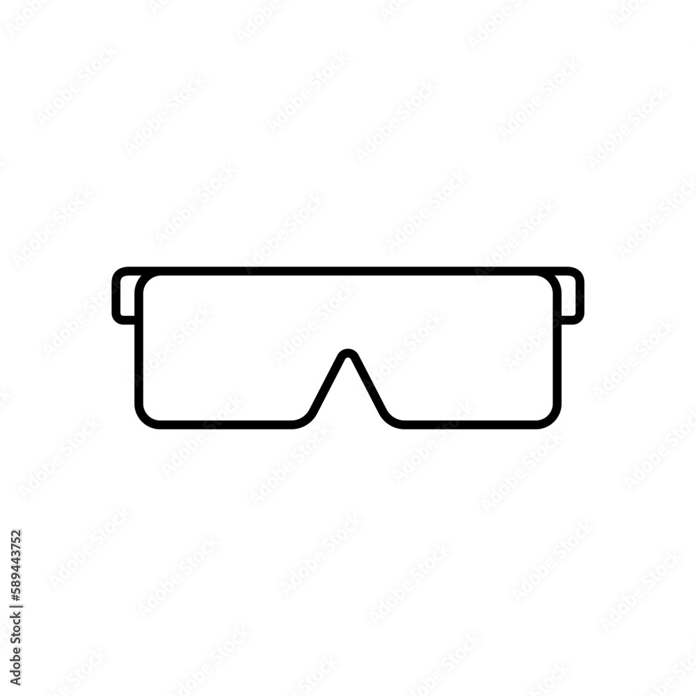 Safety glasses icon. Vector illustration. Safety glasses icon. Vector illustration.