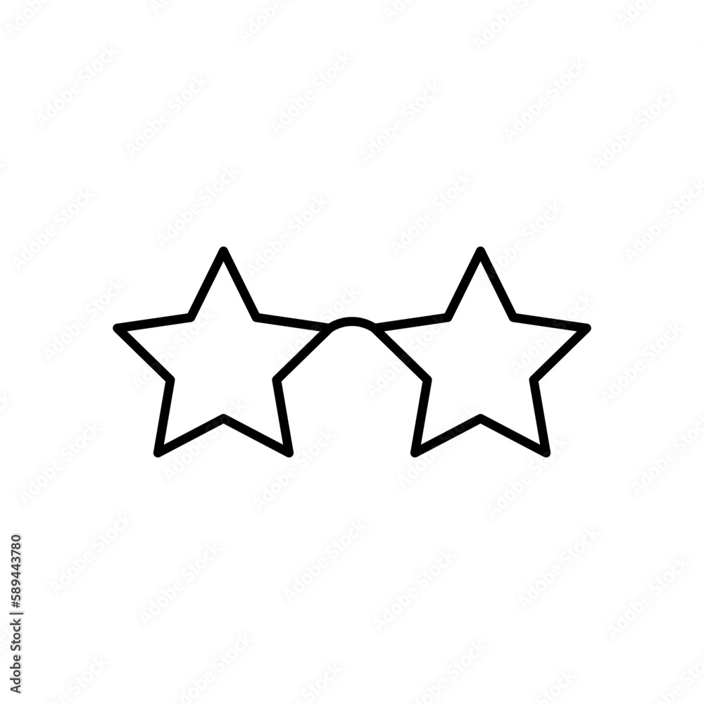 Star glasses icon. Vector illustration. Star glasses icon. Vector illustration.