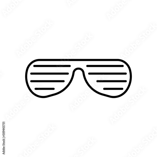 Retro shades sunglasses icon. Vector illustration.
