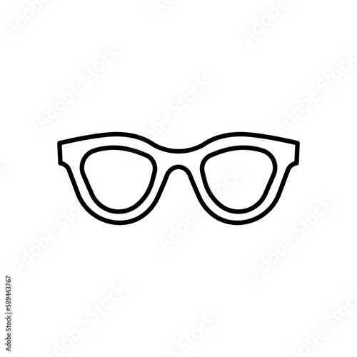 Women's sunglasses flat icon. Vector illustration.