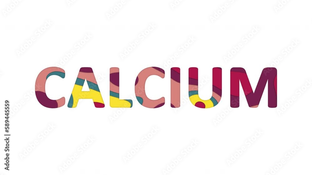 Multi-colored inscription Element of periodic table CALCIUM with colored spots floating inside. Looped from frame 120 to 839, Alpha BW at the end Multi-colored inscription Element of periodic table CALCIUM with colored spots floating inside. Looped from frame 120 to 839, Alpha BW at the end