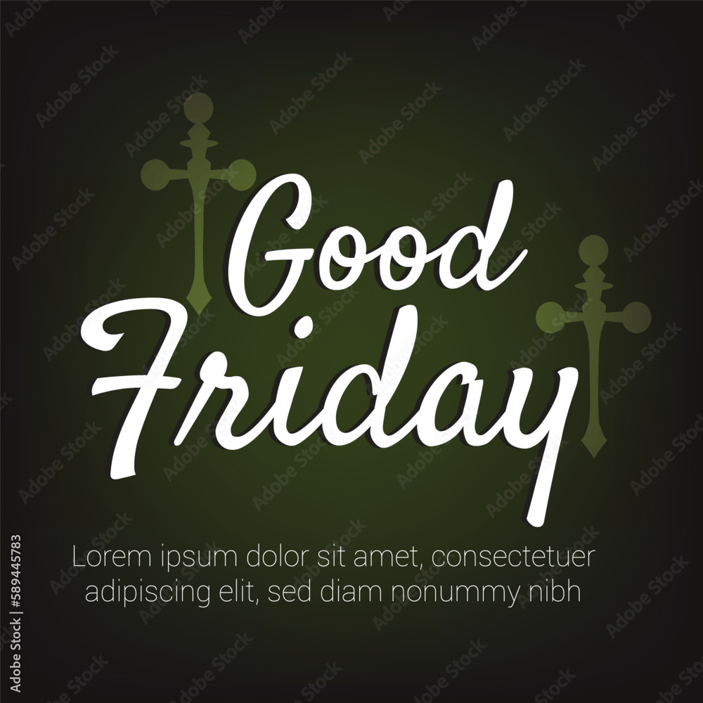 Vector illustration of a Background for Good Friday. Christian holiday.